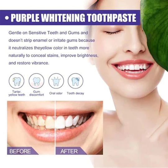 EELHOE PURPLE WHITENING TOOTHPASTE  معجون أسنان تبييض أرجواني من إيلهو