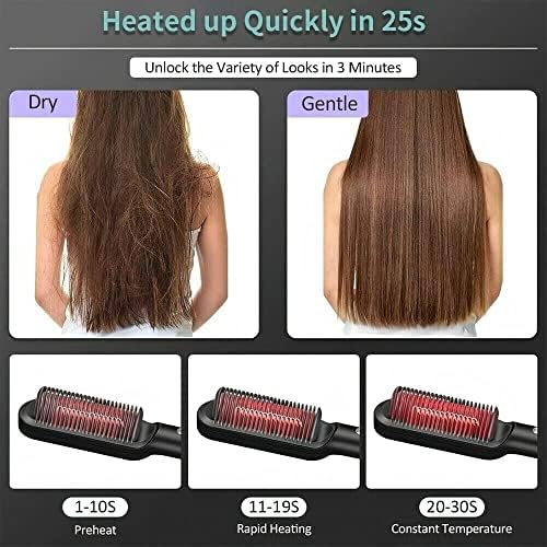 Electric Hair Straightener Comb for Black Hair  مشط كهربائي لفرد الشعر للشعر الأسود