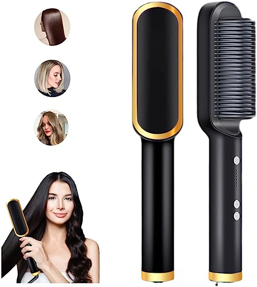 Electric Hair Straightener Comb for Black Hair  مشط كهربائي لفرد الشعر للشعر الأسود