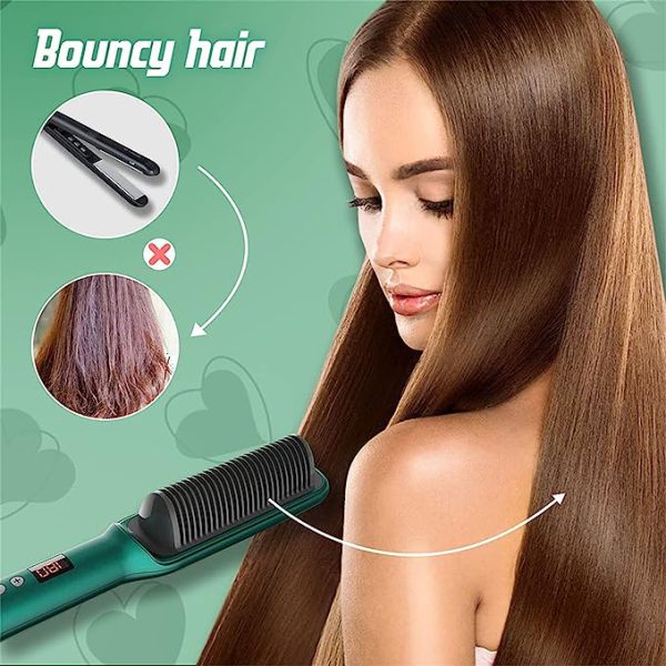 Electric Hair Straightener Comb for Black Hair  مشط كهربائي لفرد الشعر للشعر الأسود